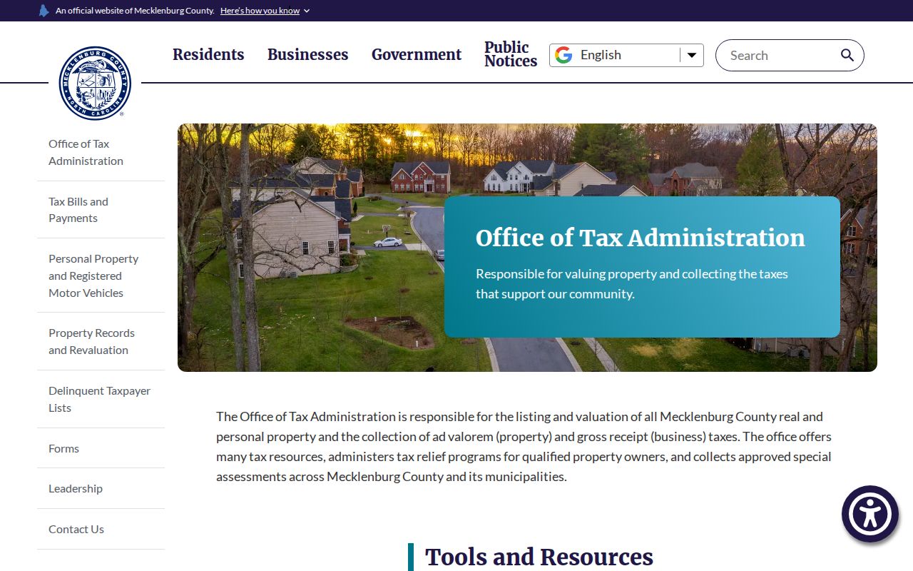 Charlotte residents directory Mecklenburg tax and property search