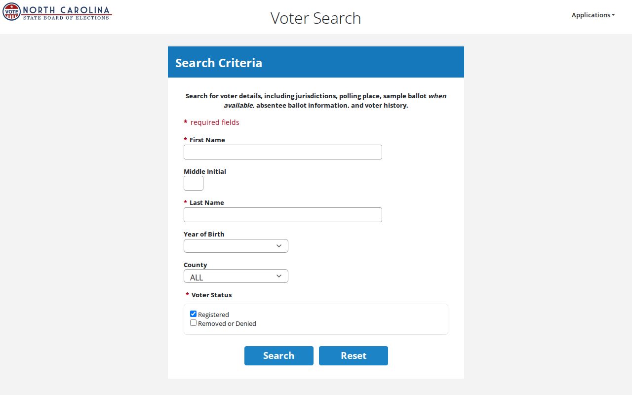 Charlotte residents directory North Carolina voter lookup