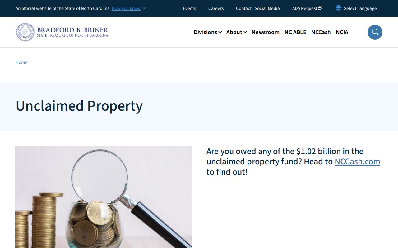 Charlotte resident lookup North Carolina unclaimed property search